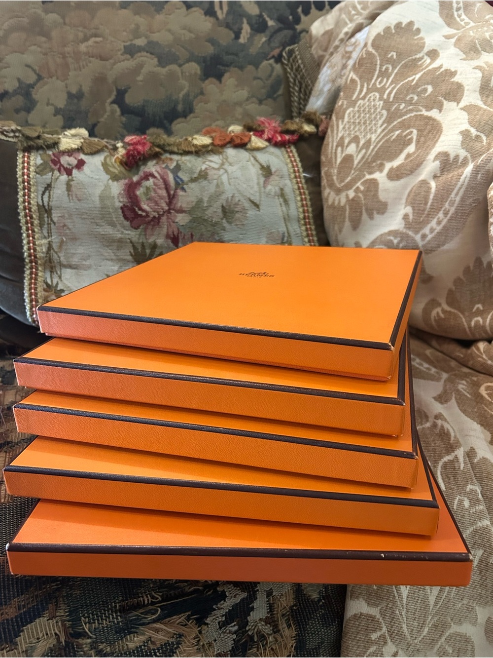 Hermes Orange Stacked Gift Box Set